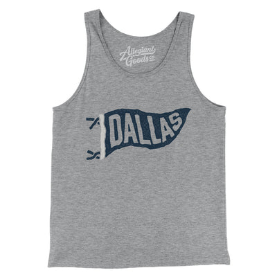 Dallas Pennant Men/Unisex Tank Top-Athletic Heather-Allegiant Goods Co. Vintage Sports Apparel