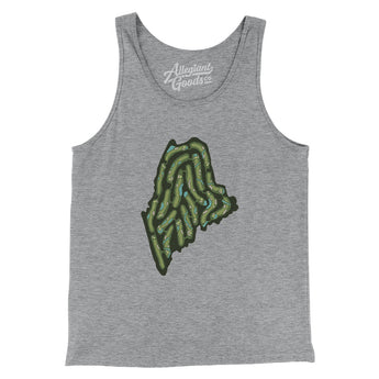 Maine Golf Course Men/Unisex Tank Top-Athletic Heather-Allegiant Goods Co. Vintage Sports Apparel