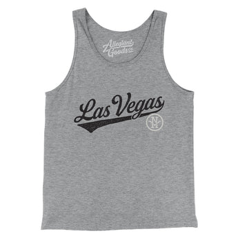 Las Vegas Vintage Script Men/Unisex Tank Top-Allegiant Goods Co. Vintage Sports Apparel