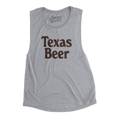 Texas Beer Women's Flowey Scoopneck Muscle Tank-Athletic Heather-Allegiant Goods Co. Vintage Sports Apparel
