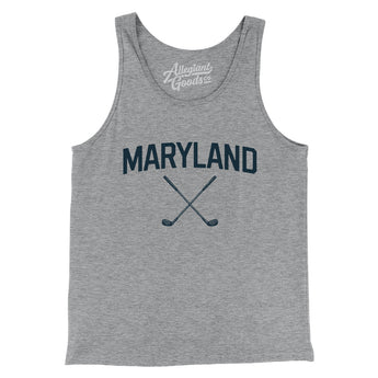 Maryland Golf Men/Unisex Tank Top-Athletic Heather-Allegiant Goods Co. Vintage Sports Apparel