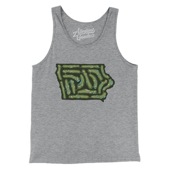 Iowa Golf Course Men/Unisex Tank Top-Athletic Heather-Allegiant Goods Co. Vintage Sports Apparel