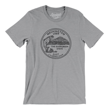 Washington State Quarter Men/Unisex T-Shirt-Allegiant Goods Co. Vintage Sports Apparel