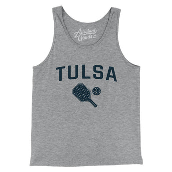 Tulsa Pickleball Men/Unisex Tank Top-Athletic Heather-Allegiant Goods Co. Vintage Sports Apparel
