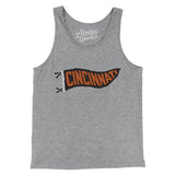 Cincinnati Pennant Men/Unisex Tank Top-Allegiant Goods Co. Vintage Sports Apparel