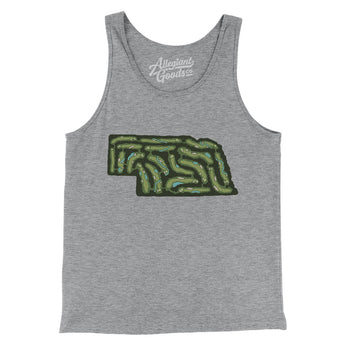 Nebraska Golf Course Men/Unisex Tank Top-Athletic Heather-Allegiant Goods Co. Vintage Sports Apparel