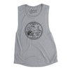 Nebraska State Quarter Women's Flowey Scoopneck Muscle Tank-Athletic Heather-Allegiant Goods Co. Vintage Sports Apparel