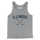 Illinois Golf Men/Unisex Tank Top-Athletic Heather-Allegiant Goods Co. Vintage Sports Apparel