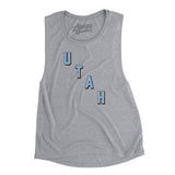 Utah Hockey Jersey Women's Flowey Scoopneck Muscle Tank-Athletic Heather-Allegiant Goods Co. Vintage Sports Apparel