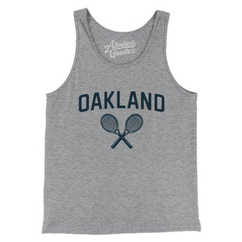 Oakland Tennis Men/Unisex Tank Top-Athletic Heather-Allegiant Goods Co. Vintage Sports Apparel