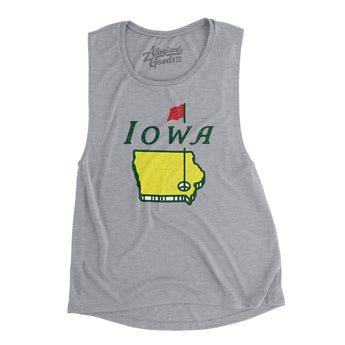 Iowa Golf Women's Flowey Scoopneck Muscle Tank-Allegiant Goods Co. Vintage Sports Apparel