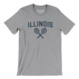 Illinois Tennis Men/Unisex T-Shirt-Athletic Heather-Allegiant Goods Co. Vintage Sports Apparel