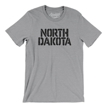 North Dakota Military Stencil Men/Unisex T-Shirt-Allegiant Goods Co. Vintage Sports Apparel