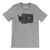 Washington State Shape Text Men/Unisex T-Shirt-Athletic Heather-Allegiant Goods Co. Vintage Sports Apparel