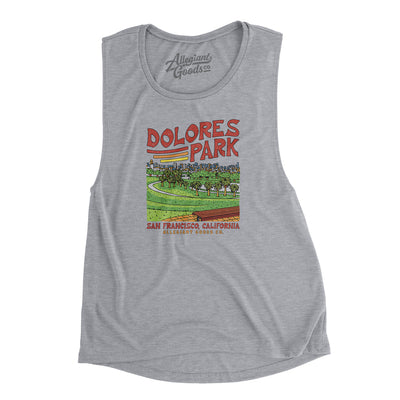 Dolores Park Women's Flowey Scoopneck Muscle Tank-Athletic Heather-Allegiant Goods Co. Vintage Sports Apparel