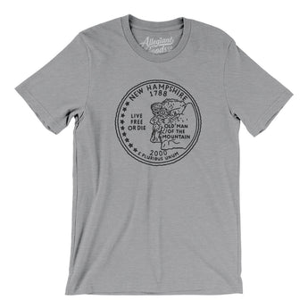 New Hampshire State Quarter Men/Unisex T-Shirt-Allegiant Goods Co. Vintage Sports Apparel