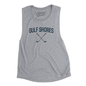 Gulf Shores Golf Women's Flowey Scoopneck Muscle Tank-Athletic Heather-Allegiant Goods Co. Vintage Sports Apparel