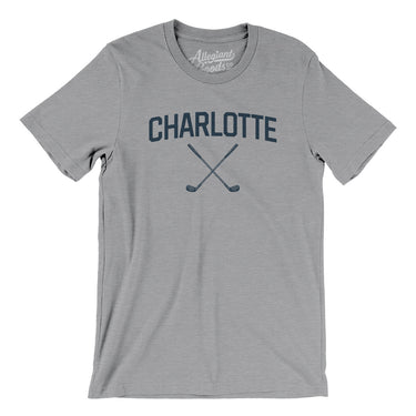 Charlotte Golf Men/Unisex T-Shirt-Athletic Heather-Allegiant Goods Co. Vintage Sports Apparel