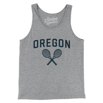 Oregon Tennis Men/Unisex Tank Top-Athletic Heather-Allegiant Goods Co. Vintage Sports Apparel