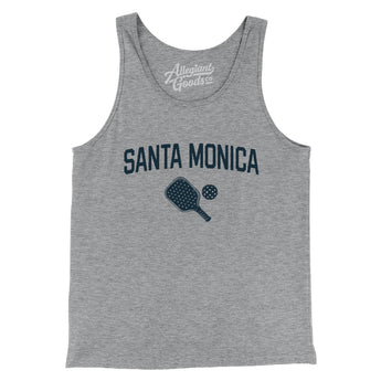 Santa Monica Pickleball Men/Unisex Tank Top-Athletic Heather-Allegiant Goods Co. Vintage Sports Apparel
