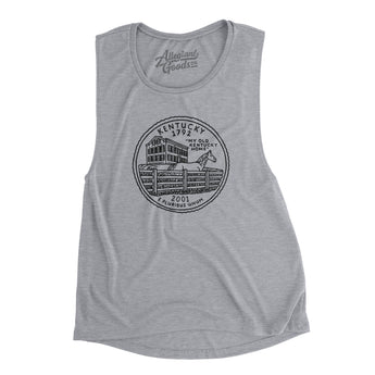 Kentucky State Quarter Women's Flowey Scoopneck Muscle Tank-Allegiant Goods Co. Vintage Sports Apparel