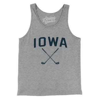 Iowa Golf Men/Unisex Tank Top-Athletic Heather-Allegiant Goods Co. Vintage Sports Apparel