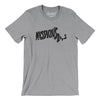 Massachusetts State Shape Text Men/Unisex T-Shirt-Athletic Heather-Allegiant Goods Co. Vintage Sports Apparel