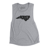 North Carolina State Shape Text Women's Flowey Scoopneck Muscle Tank-Allegiant Goods Co. Vintage Sports Apparel