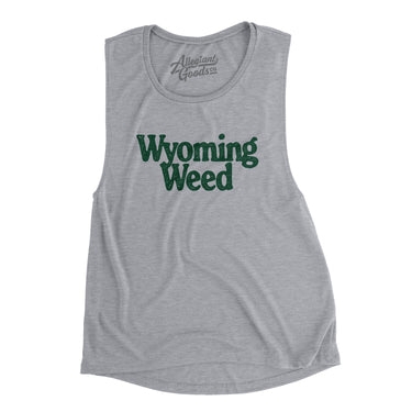 Wyoming Weed Women's Flowey Scoopneck Muscle Tank-Athletic Heather-Allegiant Goods Co. Vintage Sports Apparel