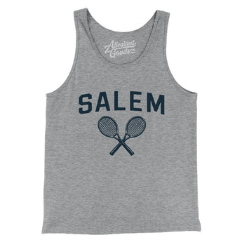 Salem Tennis Men/Unisex Tank Top-Athletic Heather-Allegiant Goods Co. Vintage Sports Apparel