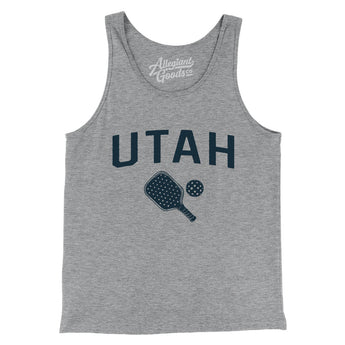 Utah Pickleball Men/Unisex Tank Top-Athletic Heather-Allegiant Goods Co. Vintage Sports Apparel