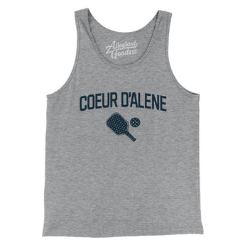 Coeur D'alene Pickleball Men/Unisex Tank Top-Athletic Heather-Allegiant Goods Co. Vintage Sports Apparel