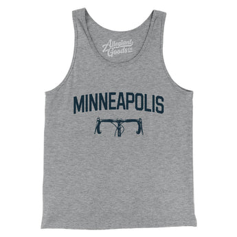 Minneapolis Cycling Men/Unisex Tank Top-Athletic Heather-Allegiant Goods Co. Vintage Sports Apparel