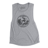 Oklahoma State Quarter Women's Flowey Scoopneck Muscle Tank-Allegiant Goods Co. Vintage Sports Apparel