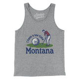 I Have A Tee Time In Montana Men/Unisex Tank Top-Athletic Heather-Allegiant Goods Co. Vintage Sports Apparel