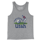 I Have A Tee Time In Utah Men/Unisex Tank Top-Athletic Heather-Allegiant Goods Co. Vintage Sports Apparel