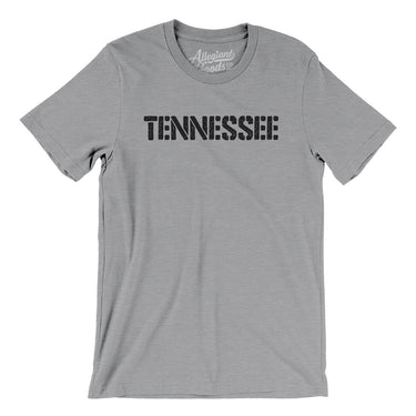Tennessee Military Stencil Men/Unisex T-Shirt-Athletic Heather-Allegiant Goods Co. Vintage Sports Apparel