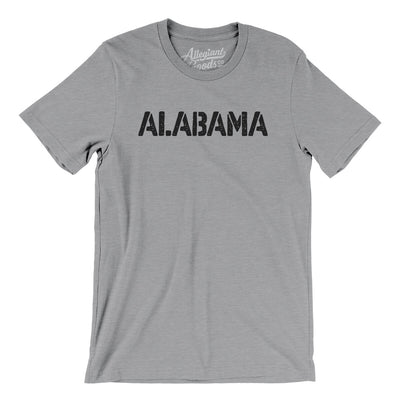 Alabama Military Stencil Men/Unisex T-Shirt-Athletic Heather-Allegiant Goods Co. Vintage Sports Apparel