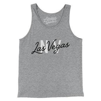 Las Vegas Nv Overprinted Men/Unisex Tank Top-Allegiant Goods Co. Vintage Sports Apparel
