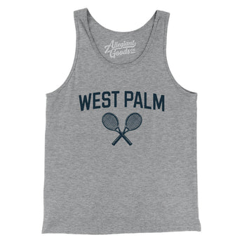 West Palm Tennis Men/Unisex Tank Top-Athletic Heather-Allegiant Goods Co. Vintage Sports Apparel