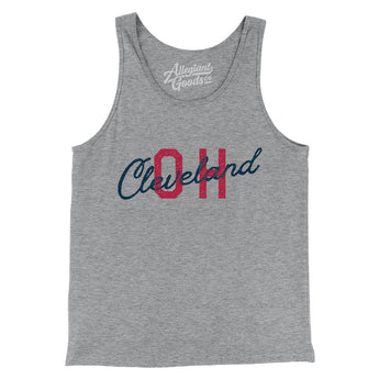 Cleveland Oh Overprinted Men/Unisex Tank Top-Allegiant Goods Co. Vintage Sports Apparel