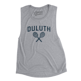 Duluth Tennis Women's Flowey Scoopneck Muscle Tank-Athletic Heather-Allegiant Goods Co. Vintage Sports Apparel
