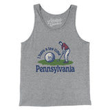 I Have A Tee Time In Pennsylvania Men/Unisex Tank Top-Athletic Heather-Allegiant Goods Co. Vintage Sports Apparel