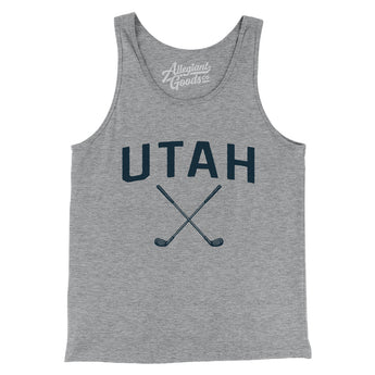Utah Golf Men/Unisex Tank Top-Athletic Heather-Allegiant Goods Co. Vintage Sports Apparel