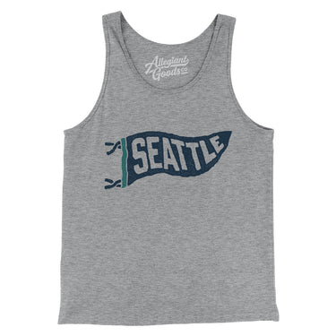 Seattle Pennant Men/Unisex Tank Top-Allegiant Goods Co. Vintage Sports Apparel