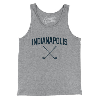 Indianapolis Golf Men/Unisex Tank Top-Athletic Heather-Allegiant Goods Co. Vintage Sports Apparel