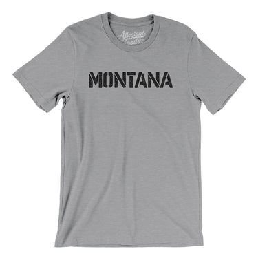 Montana Military Stencil Men/Unisex T-Shirt-Allegiant Goods Co. Vintage Sports Apparel