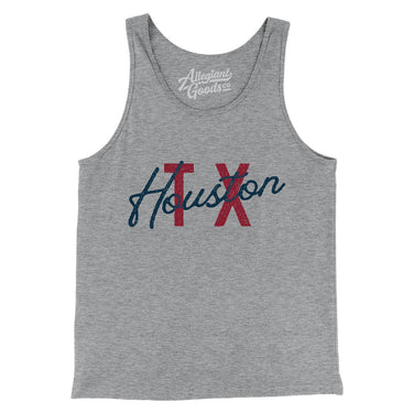 Houston Tx Overprinted Men/Unisex Tank Top-Allegiant Goods Co. Vintage Sports Apparel