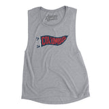 Columbus Pennant Women's Flowey Scoopneck Muscle Tank-Allegiant Goods Co. Vintage Sports Apparel