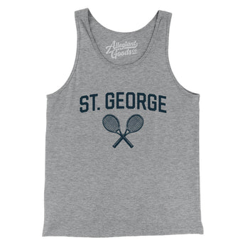 St. George Tennis Men/Unisex Tank Top-Athletic Heather-Allegiant Goods Co. Vintage Sports Apparel